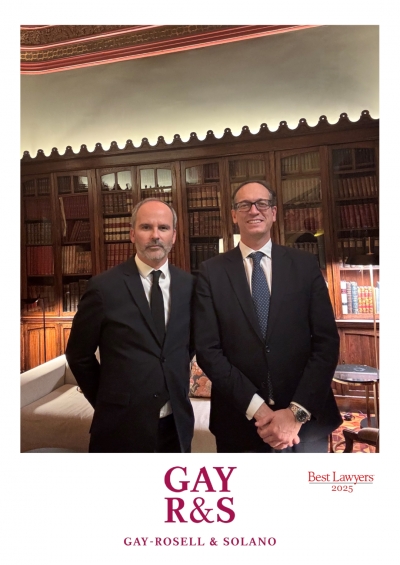 Best Lawyers in Spain 2025 distingue a los socios Leopoldo Gay Rosell y Antonio Solano Borruel 